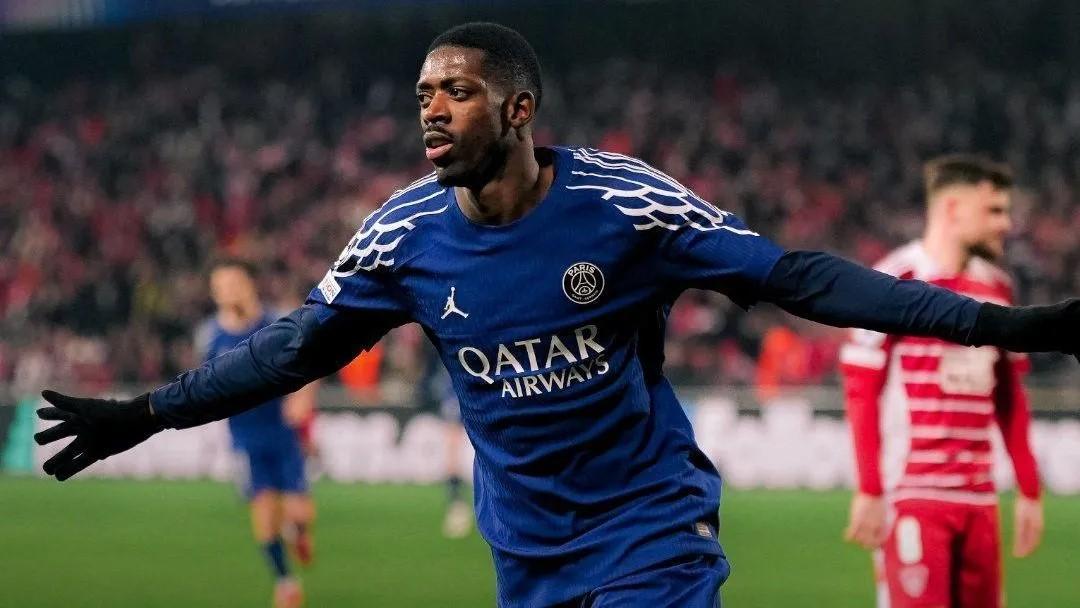 Dembélé comanda a França hoje diante da Suécia (Foto/PSG)