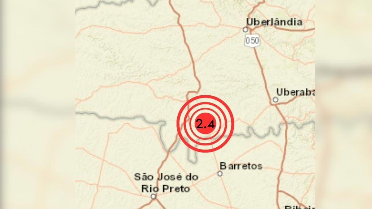 Novo tremor de terra é detectado no Triângulo Mineiro, em Pirajuba (Foto/Reprodução/Centro de Sismologia da USP)