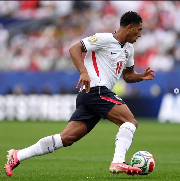 Jude Bellinghan marcou dois gols para a Inglaterra (Foto/Instagram)