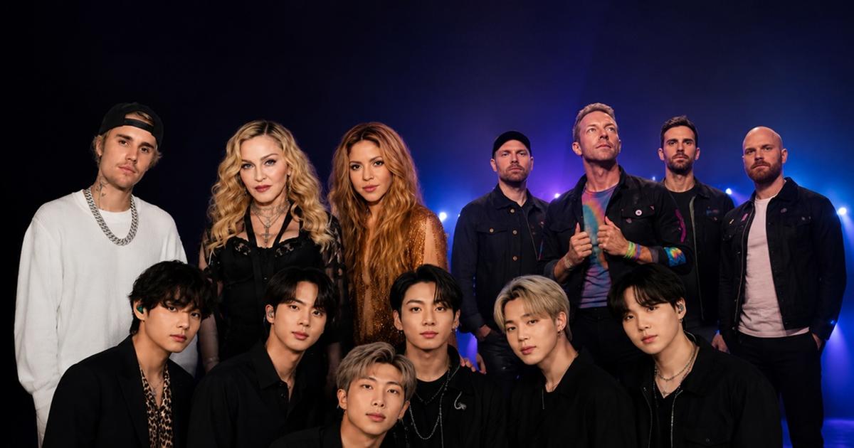 Justin Bieber se apresentará no intervalo da final da Copa do Mundo de 2026 ao lado de Madonna, Shakira e BTS. (Foto/Redes Sociais)