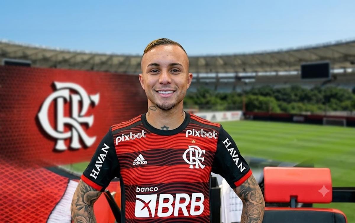 Cebolinha chegou ao Flamengo em 2022, vindo do Benfica (Foto/CRF)