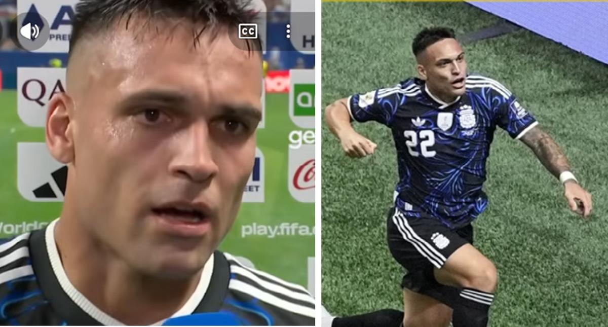 Lautaro Martinez deu a vitória à Argentina (Foto/Youtube Montagem)