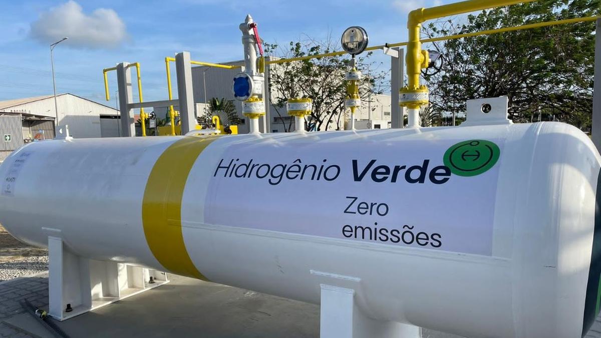 Tanque utilizado em projeto de produção de hidrogênio de baixo carbono, tecnologia que será a base da futura fábrica de fertilizantes da Atlas Agro em Uberaba (Foto/Reprodução)