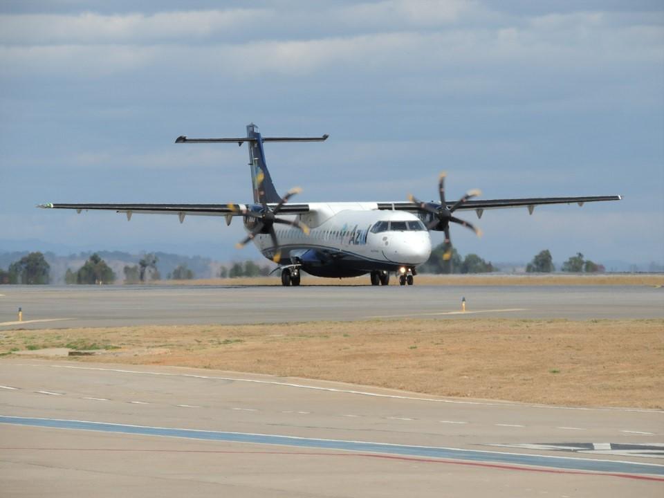 Aeronave da Azul que realizava voos de Uberaba para Campinas (Foto/Tudo Viagens)