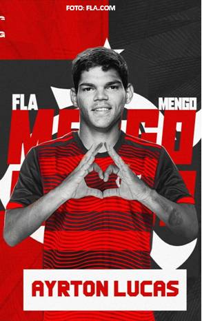 Flamengo anuncia a contratação de Ayrton Lucas