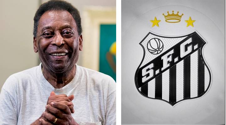 Santos divulga camisa com coroa dourada em homenagem ao rei Pelé